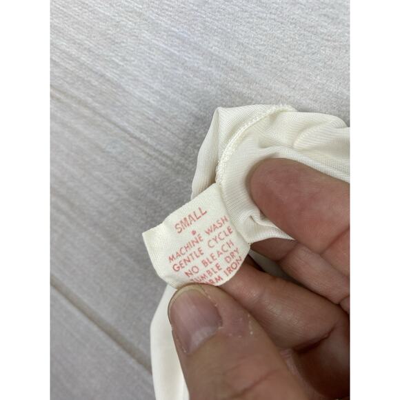 Vtg Lorraine Half Slip Sz S Ivory Feminine Cottage Embroidered Lace Trim Long - Picture 7 of 7